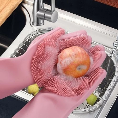 Silicone Household Kitchen Washing Glove(1 pair)