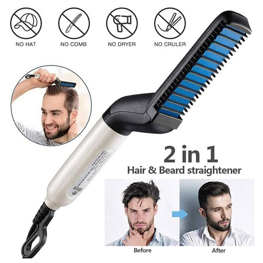 2 In 1 Comb Men Beard and Hair Quick Straightener