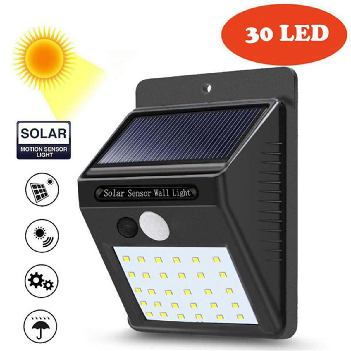 30 LED Motion Sensor Wall Solar Light Waterproof Security Lamp